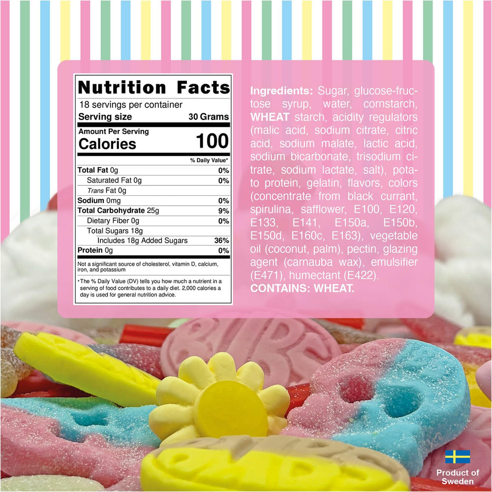 Vinterland Big Bubs Ovals showing a chewy candy mix for snacking.