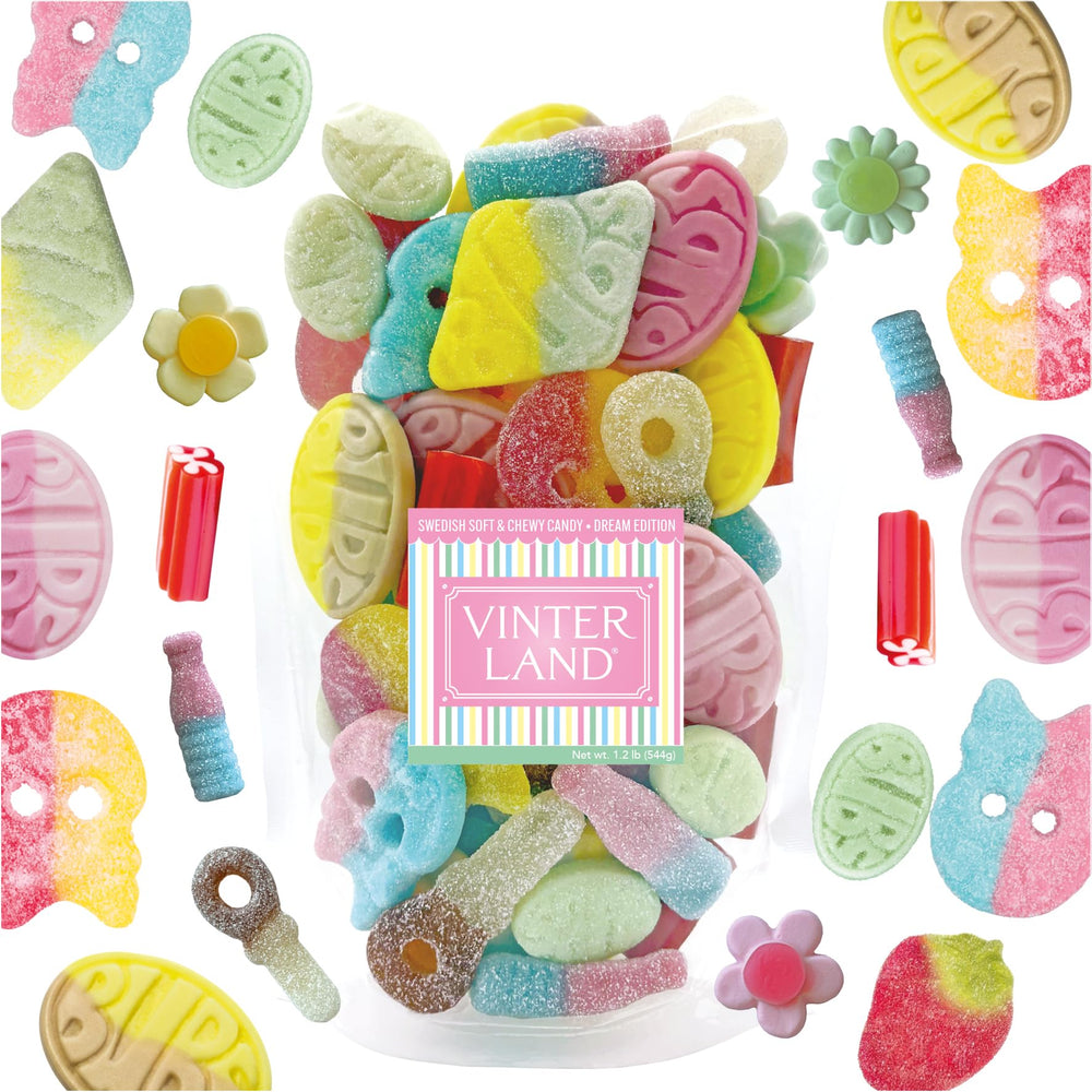 Vinterland Bubs Mix bag with assorted Swedish candies, ideal for sharing.