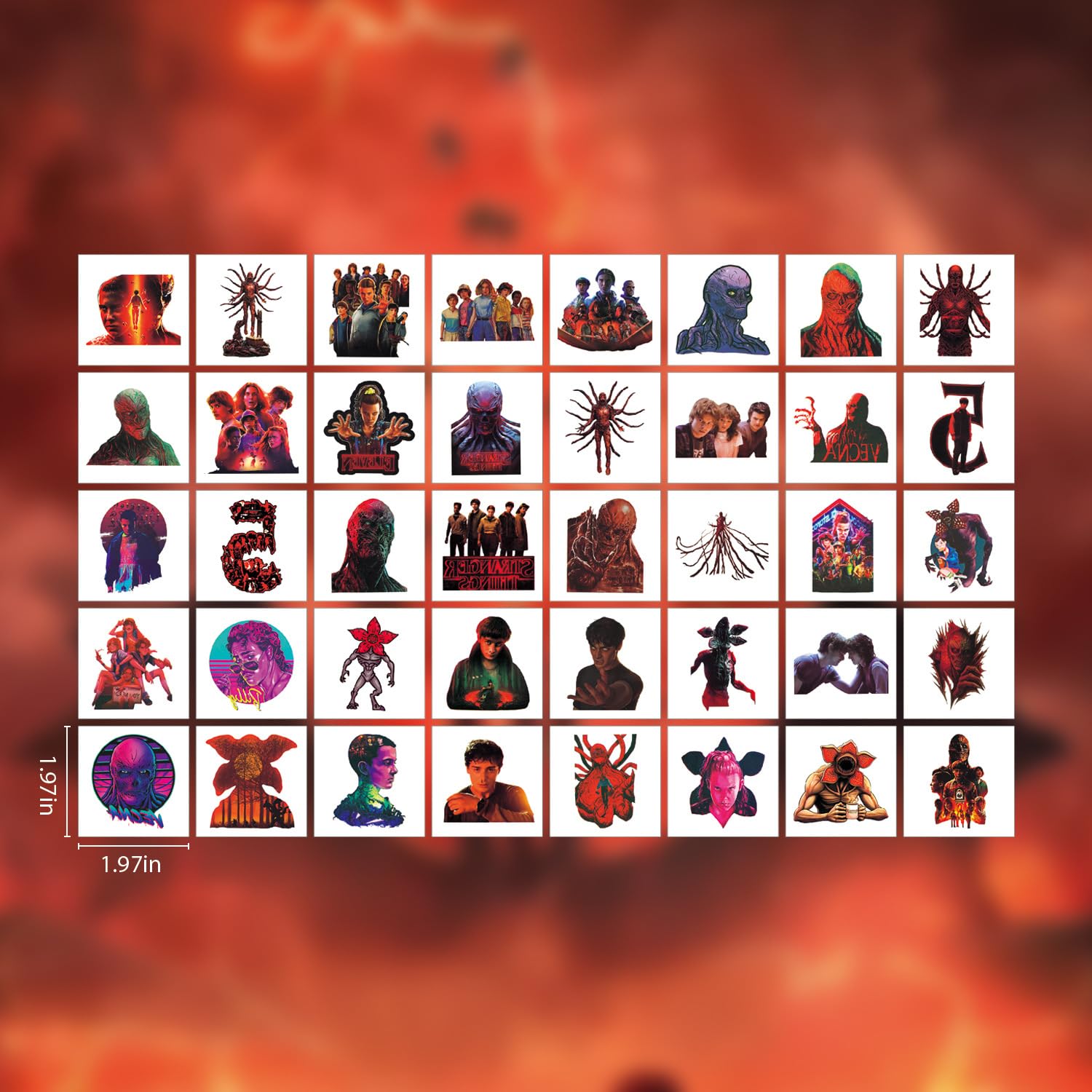 VINYUSE Stranger Things tattoos ideal for classroom rewards and activities