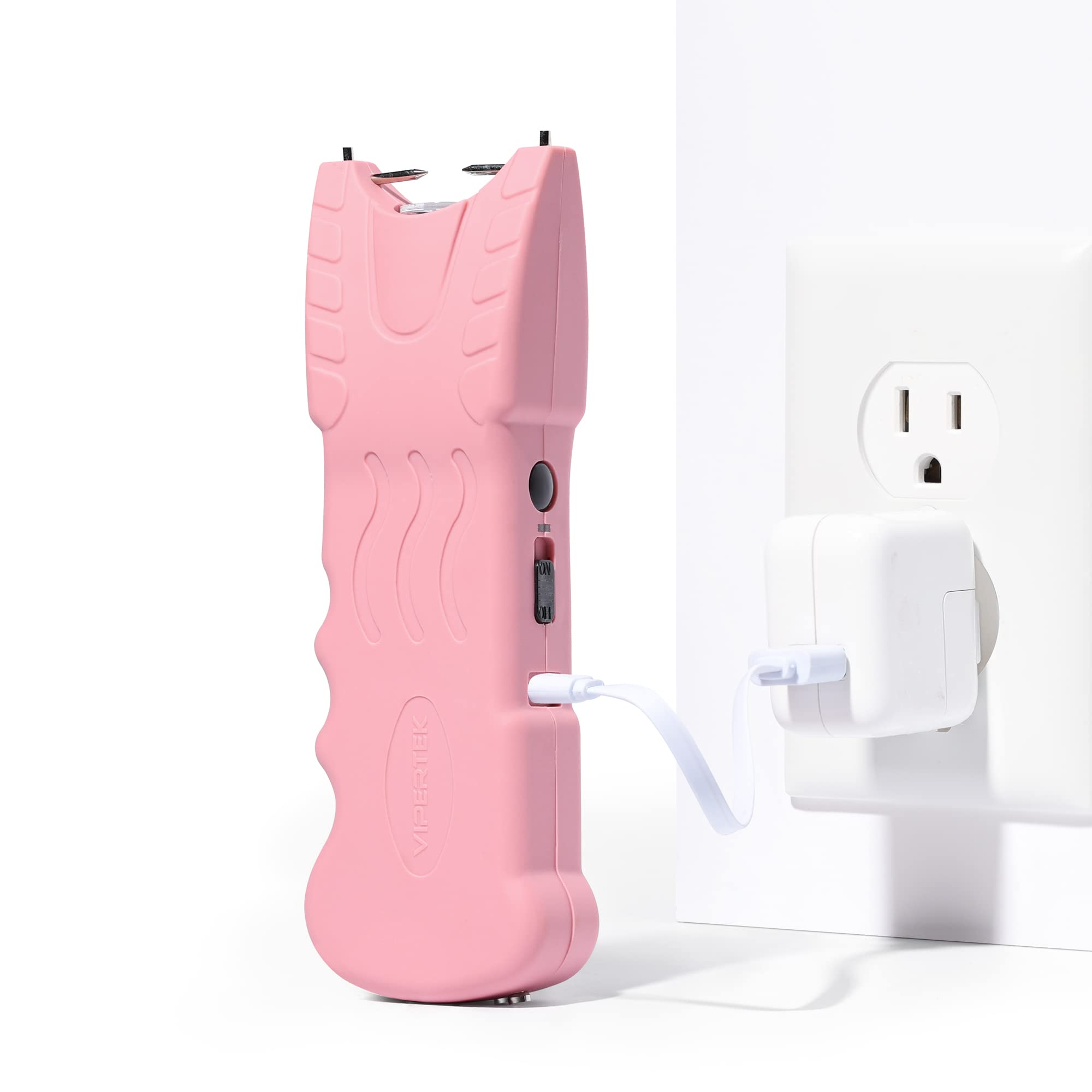 VIPERTEK LED flashlight aids illumination during checks or self-defense.