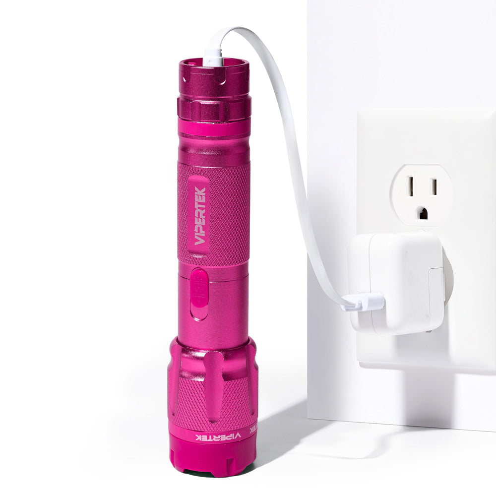 LED flashlight and stun function ready for outdoor use
