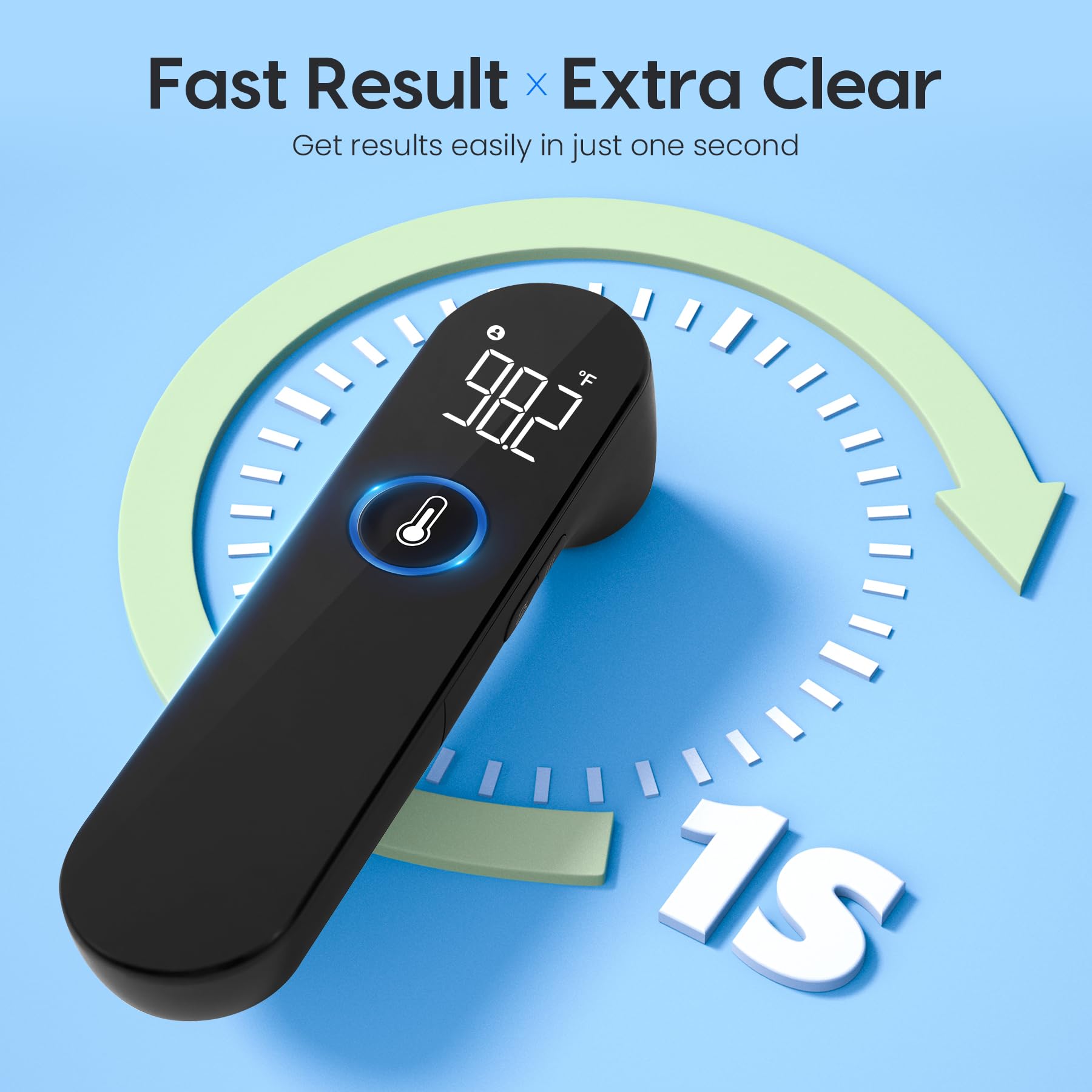 Viproud dual-mode thermometer for forehead and object temperature.