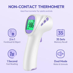 Viproud forehead thermometer shows a 1-second reading for fast screening.