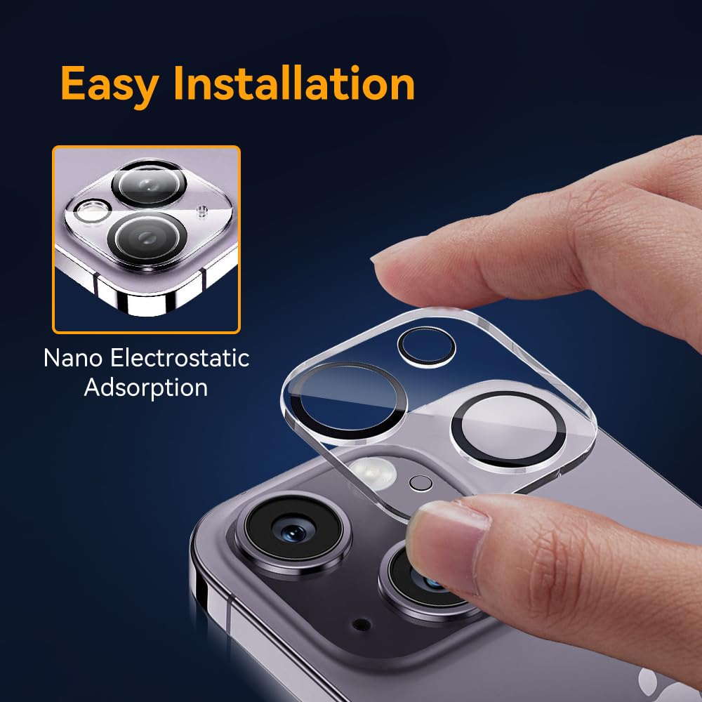 Vipsent 6.7 inch lens protector offers clear view on iPhone 15 Plus and 14 Plus