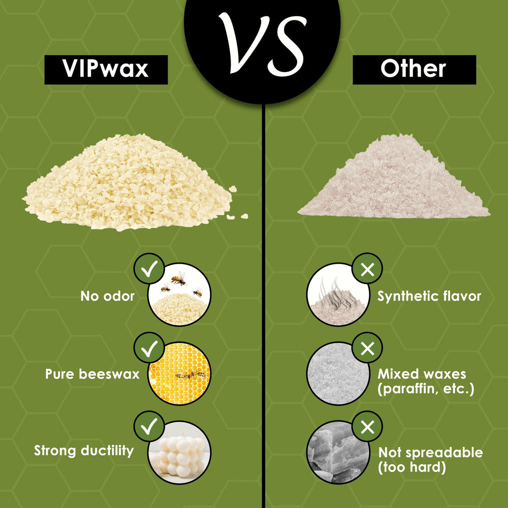 Quadruple-filtered VIPwax beeswax for pure, smooth melts.