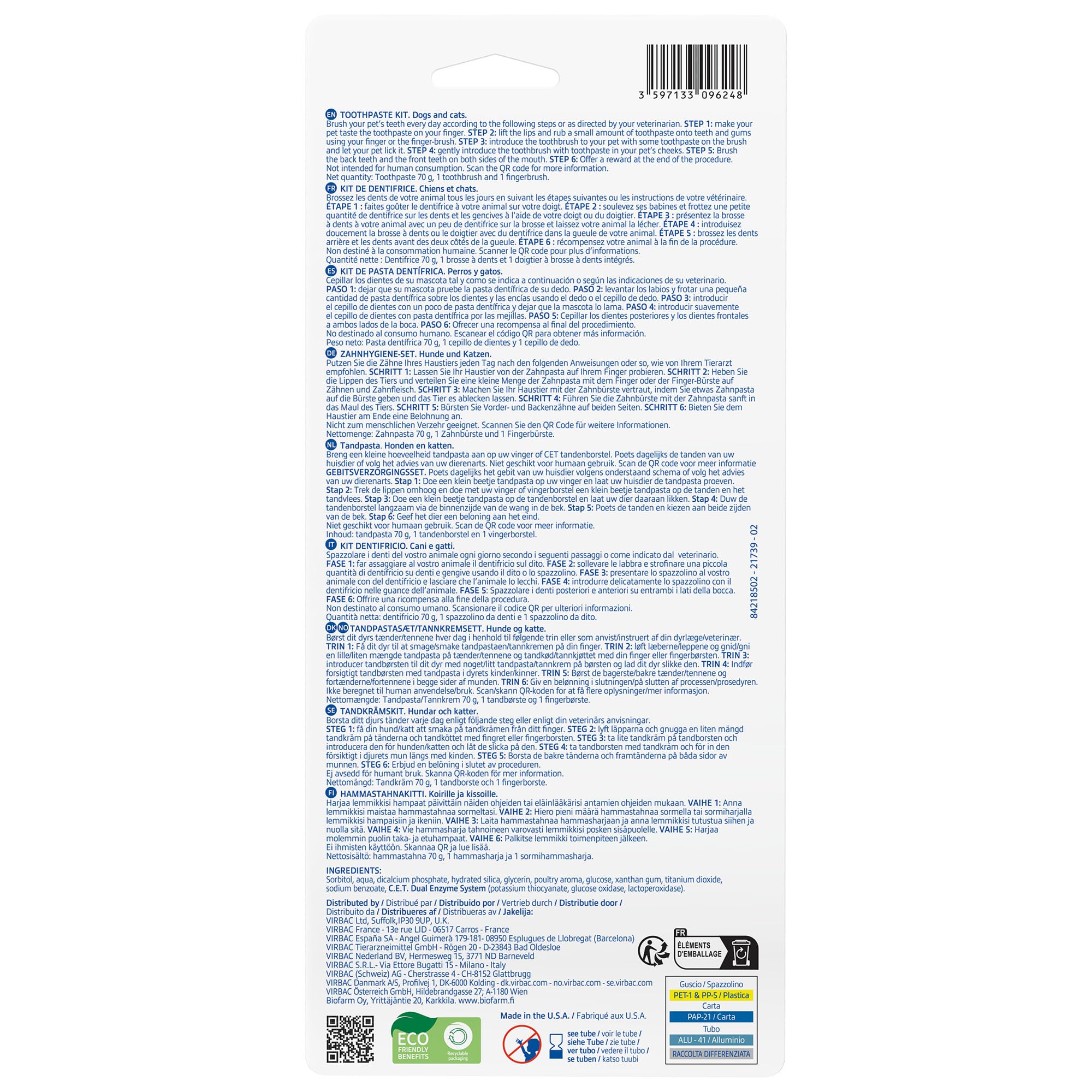 Virbac C.E.T. complete dental care kit supports daily routines.