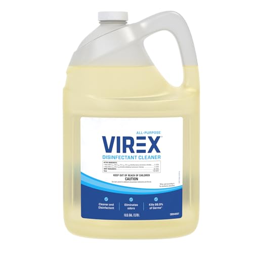 VIREX bottle pour cap close-up showing easy dispensing for quick surface disinfection.