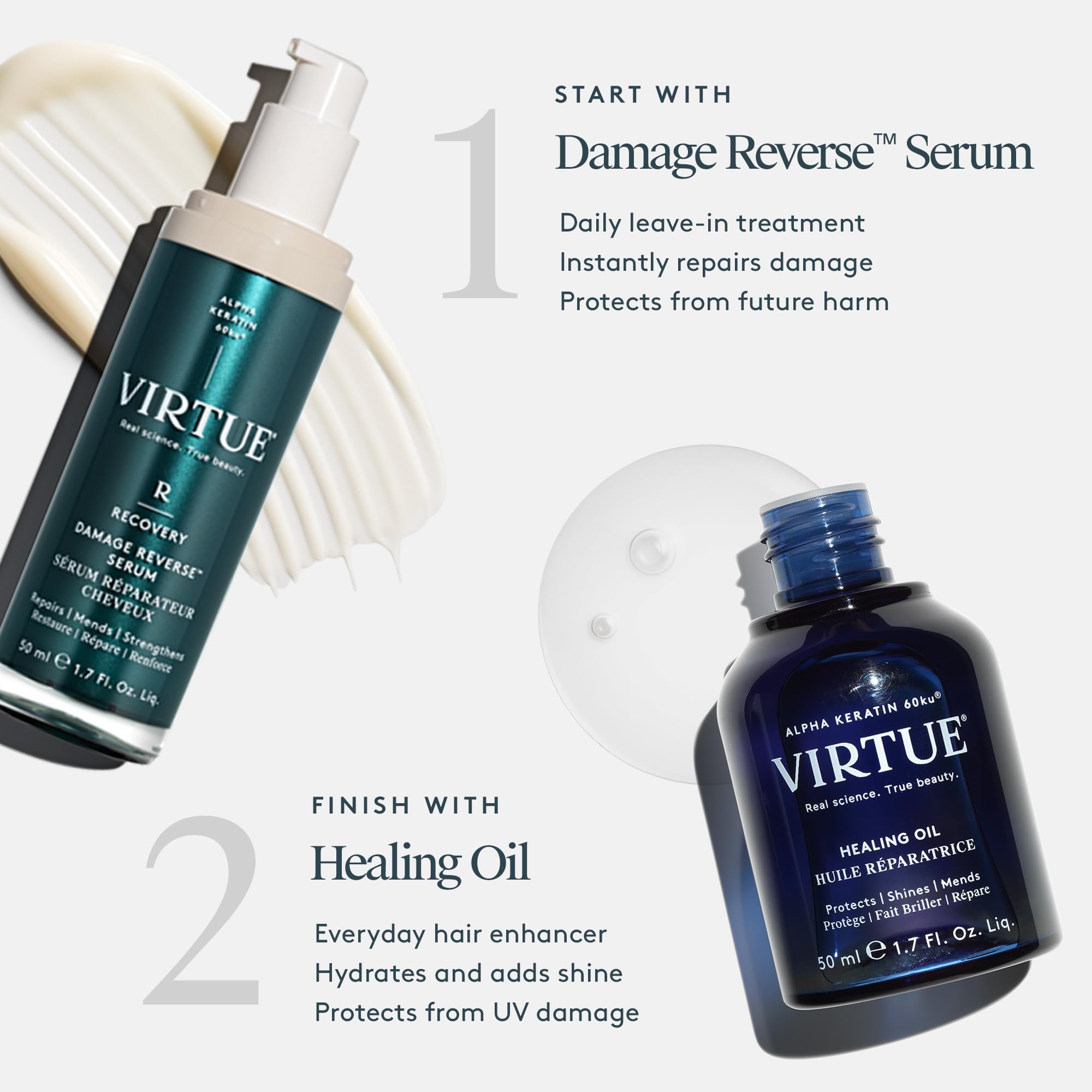 VIRTUE Healing Oil with coconut-yuzu fragrance and warm wood notes