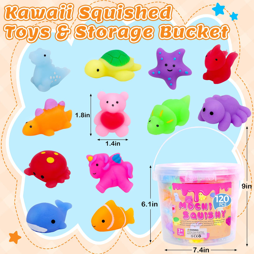 VISCOO fruit-shaped mochi squishy toys for learning activities and snacks.