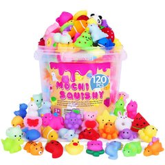 VISCOO 120-pack mochi squishy animals for classroom prizes and sensory play.