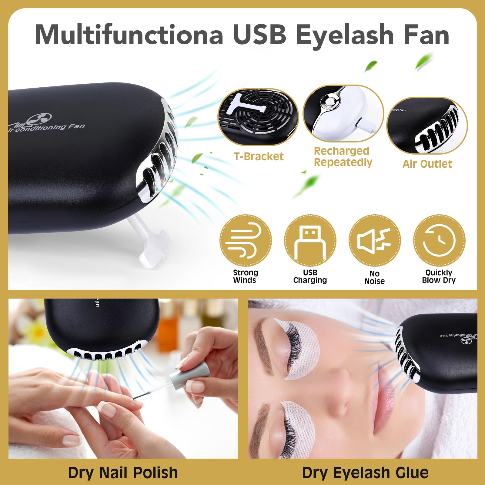 VISCOO lash fan for quick drying and efficient workflow during practice
