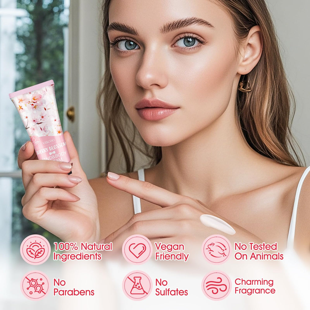 VISCOO Grape Hand Cream fragrance nourishes dry hands with light scent.