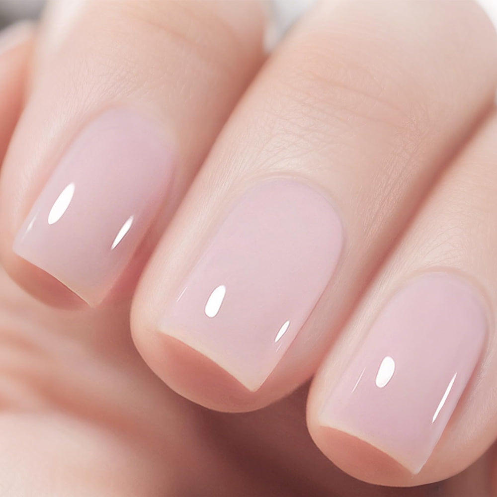 Close-up of Vishine 1361 gel polish brush delivering smooth, even coverage.