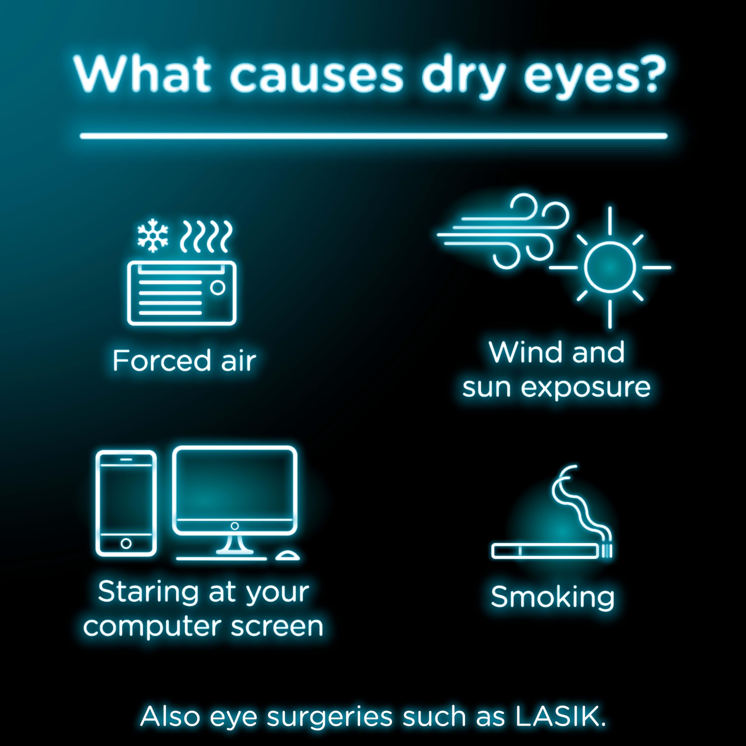 Visine Dry Eye Relief compact bottle ideal for travel and on-the-go use.