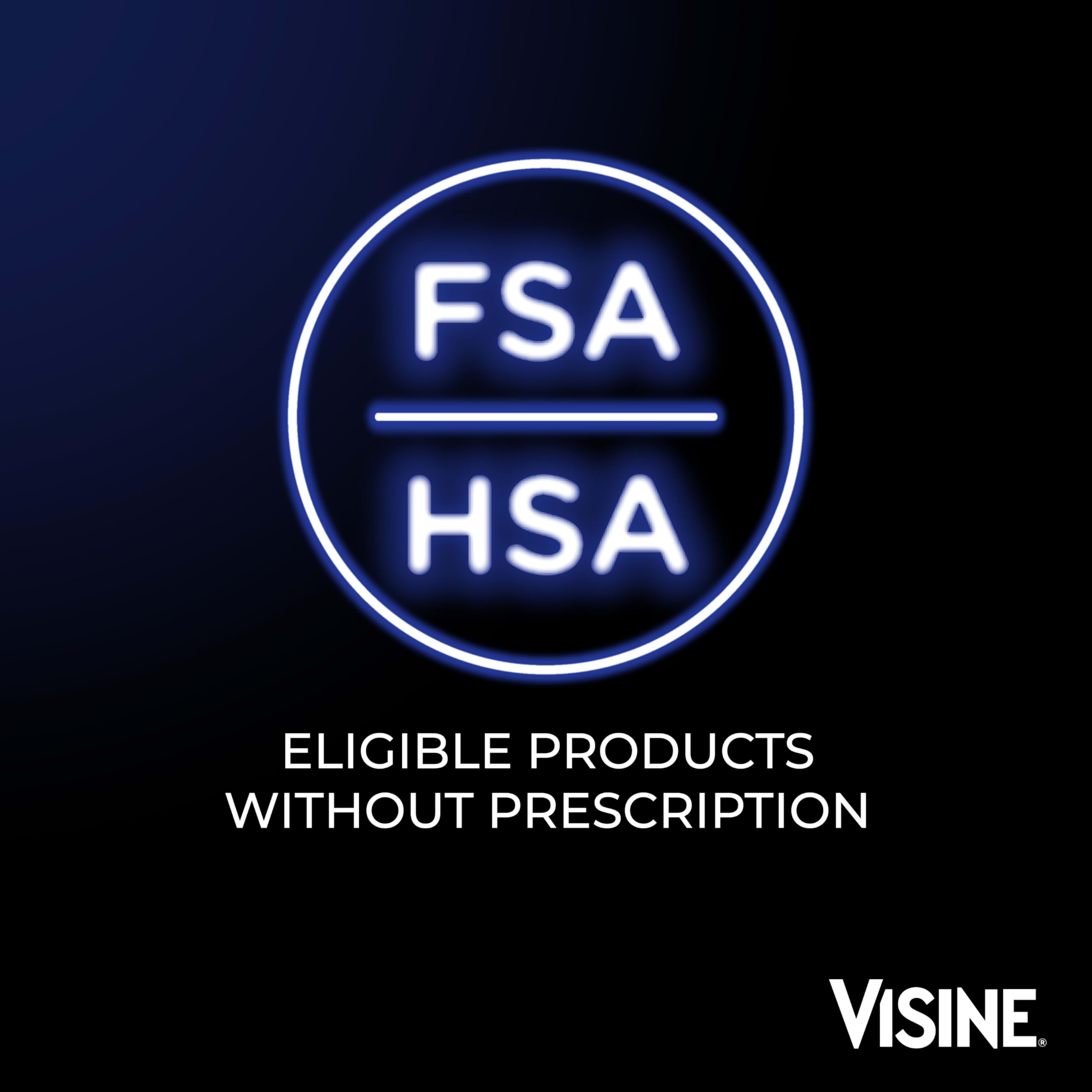 Visine Dry Eye Relief held in hand for portable eye comfort.
