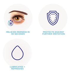 Close-up of Visine eye drops dispensing tip for precise application.