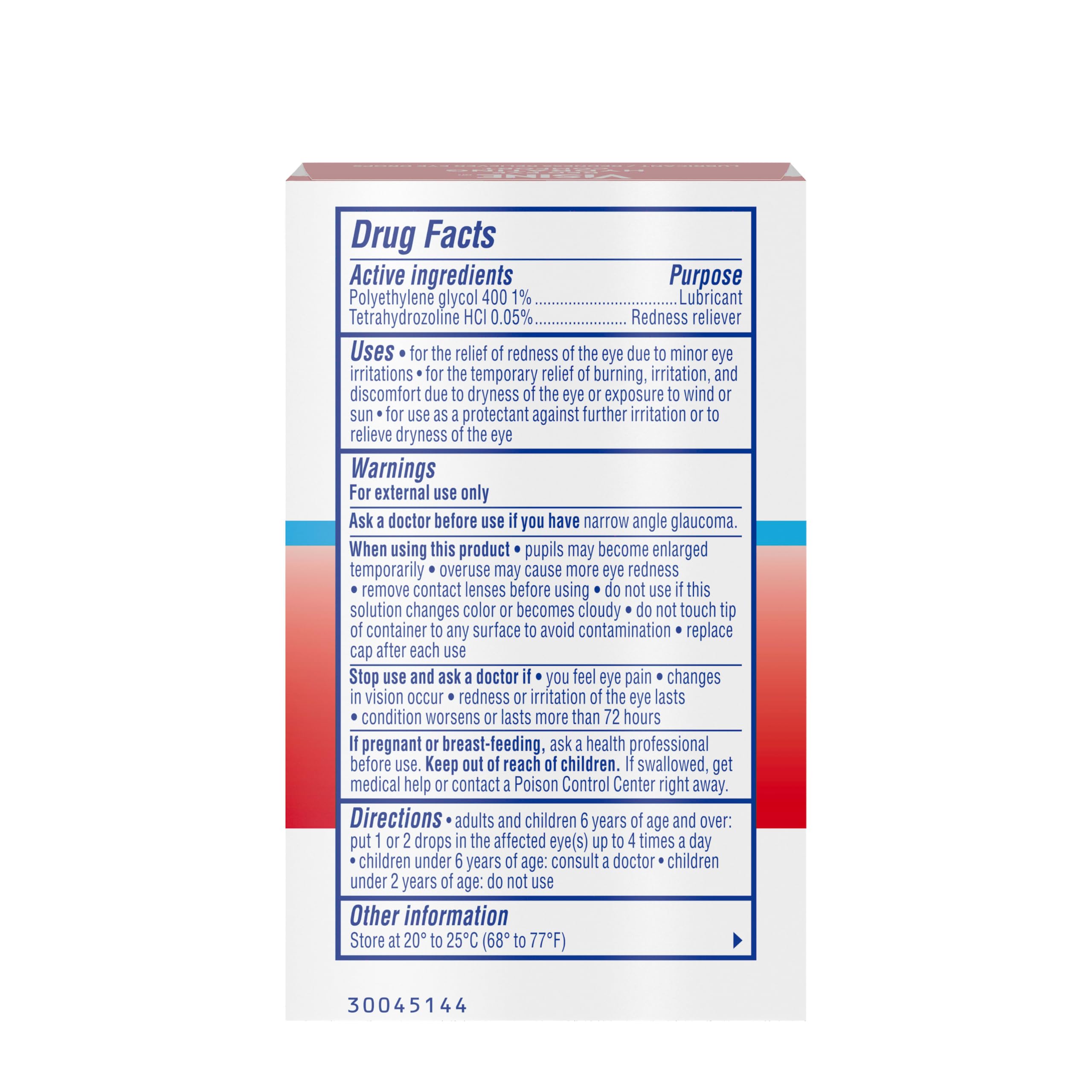 Visine Red Eye Hydrating Brand Label communicates trusted 60-year expertise and safety.