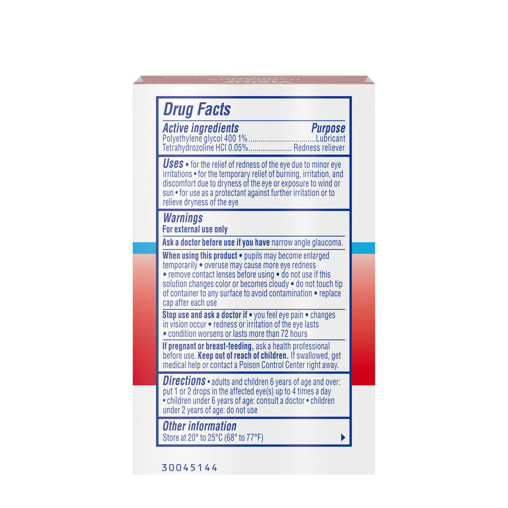 Visine Red Eye Hydrating Brand Label communicates trusted 60-year expertise and safety.