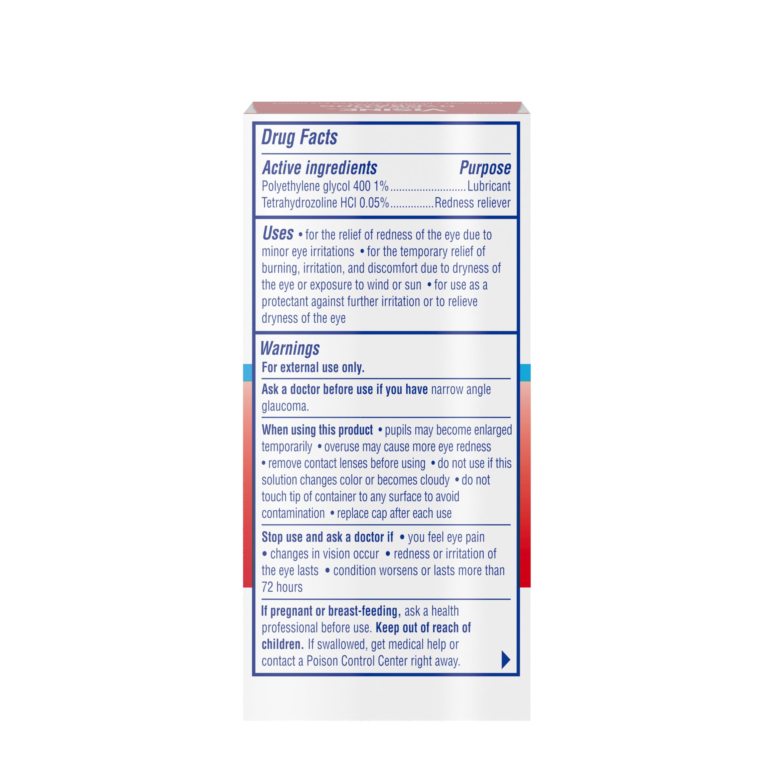 Visine sterile bottle supports clean, portable eye relief