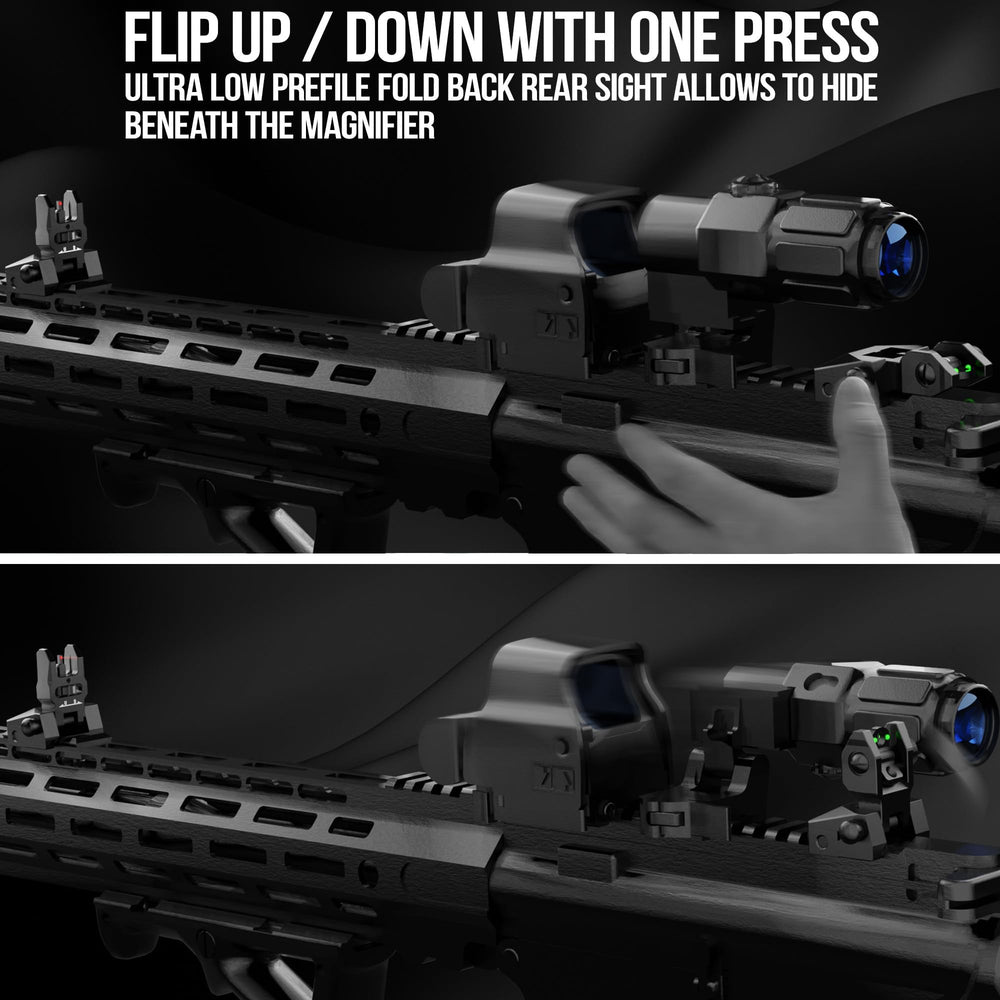 Visiofire dual aperture design enables fast CQB and precise shooting.