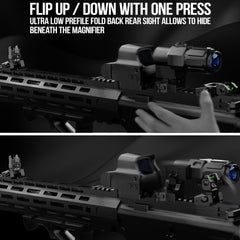 Visiofire dual aperture design enables fast CQB and precise shooting.