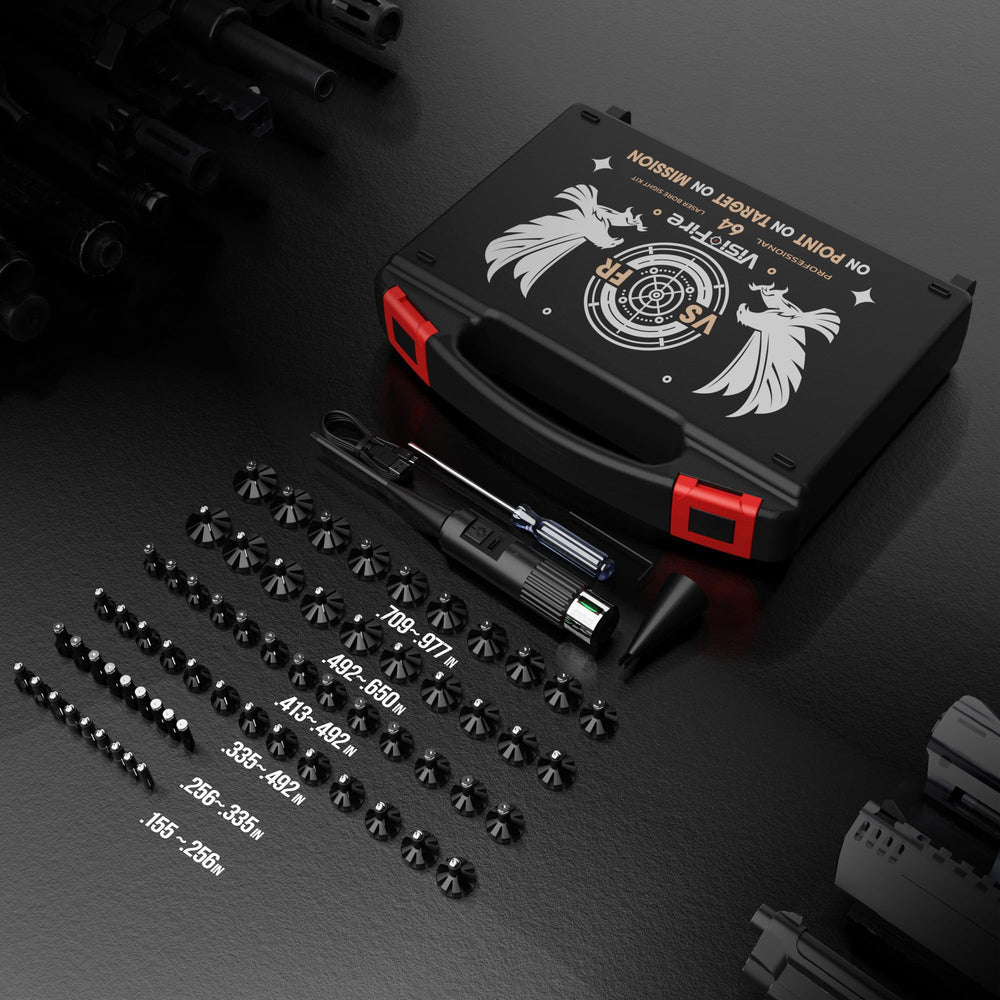 Visiofire adapters with serial numbers simplify selecting the correct caliber.