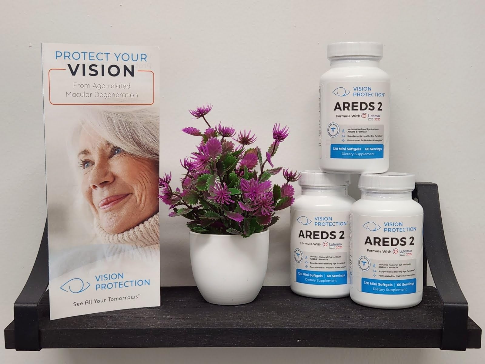 Vision Protection AREDS 2 60-day supply fits a routine.