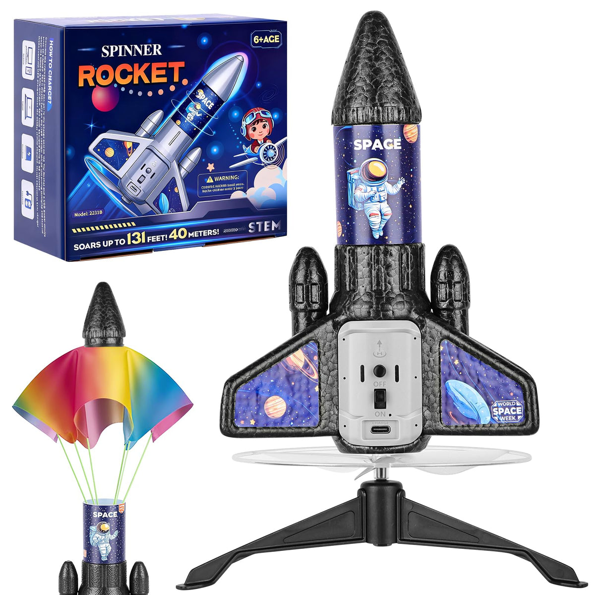 VisionX Rocket Launcher for kids, ready-to-launch setup for outdoor play