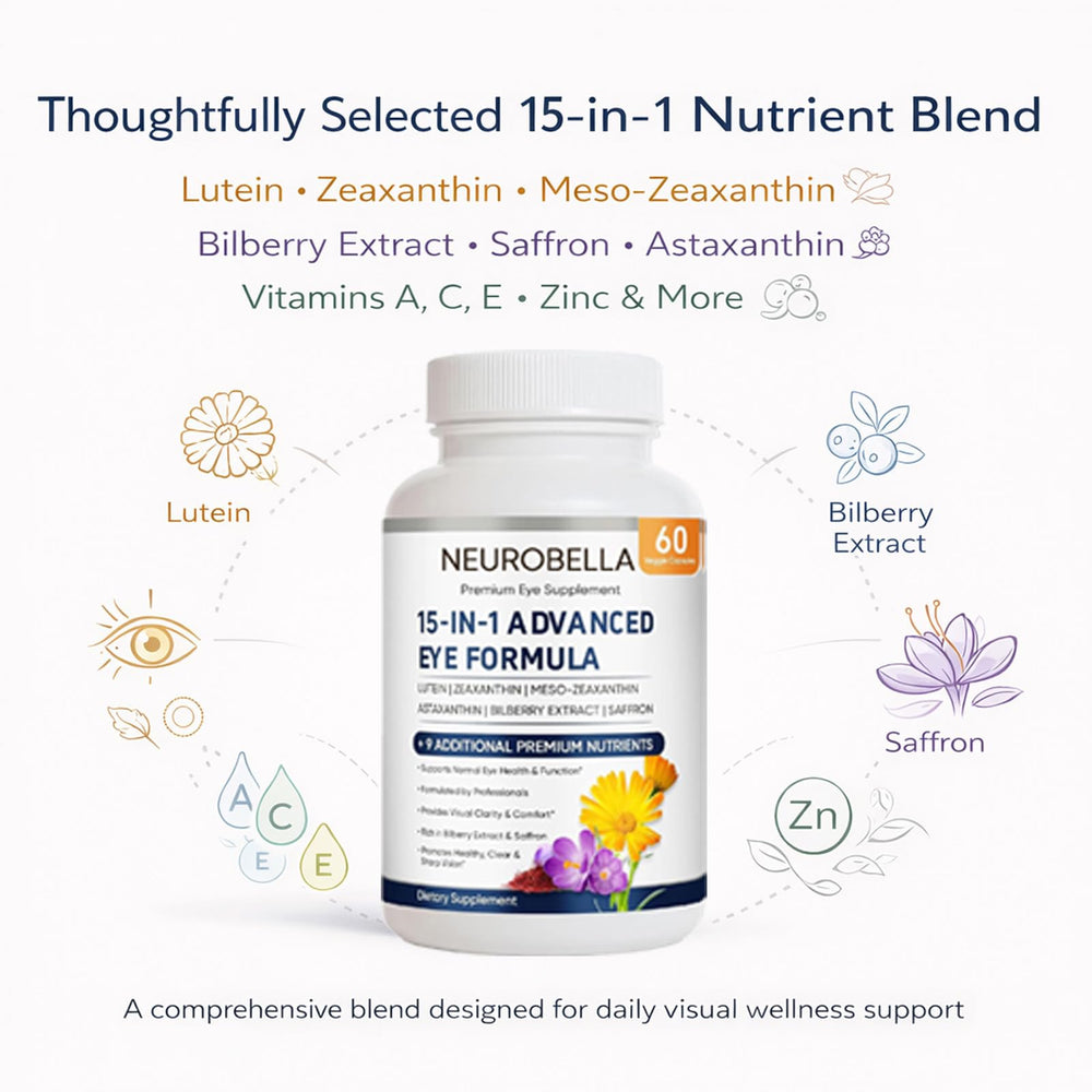 Visiovance Neurobella lutein and zeaxanthin focus for clearer everyday vision