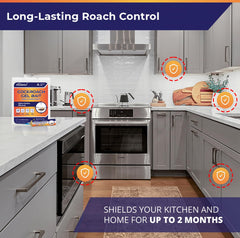 Visismile Roach Gel Bait near pipes and closets helps discreet pest management.