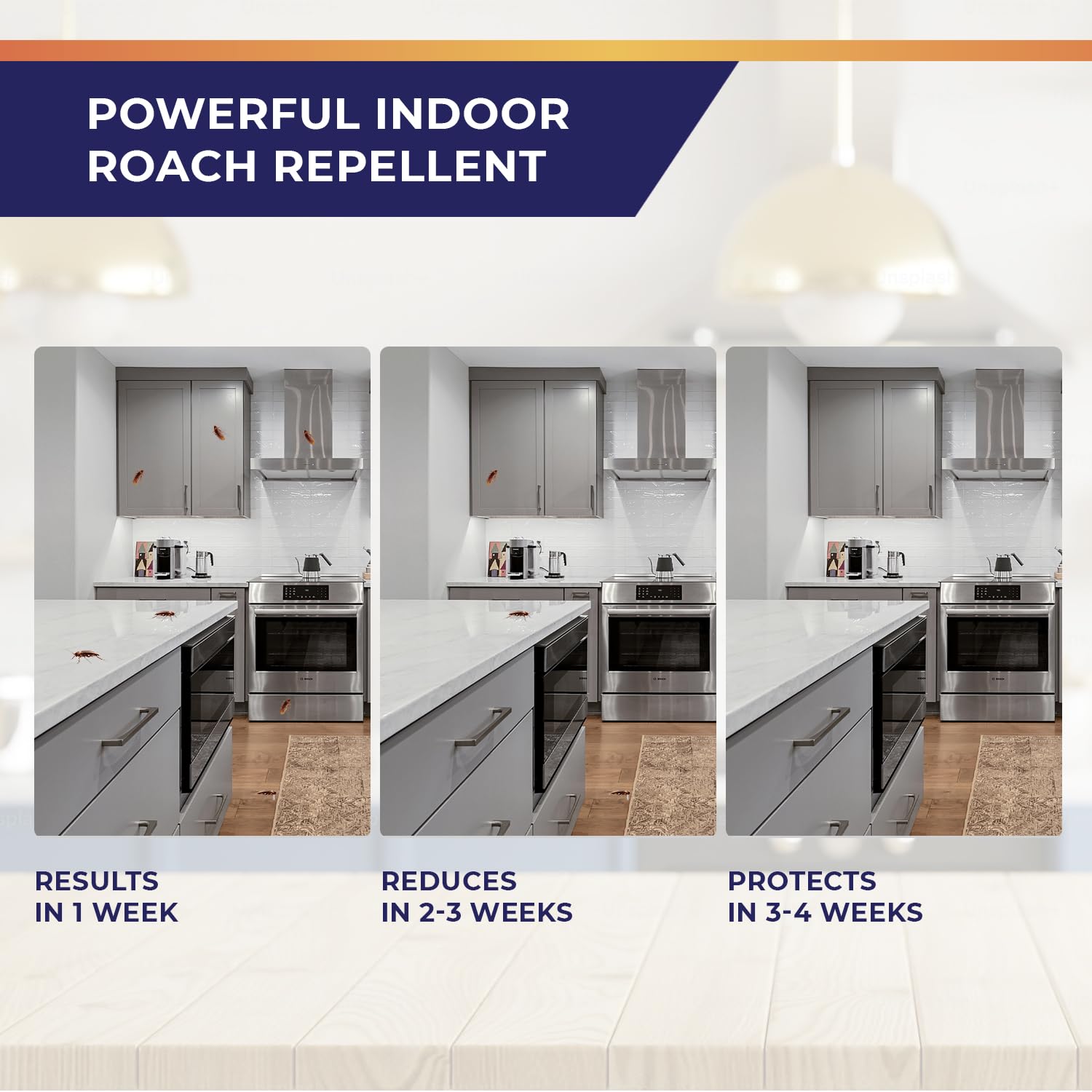 Visismile roach repellent shown with easy, mess-free application