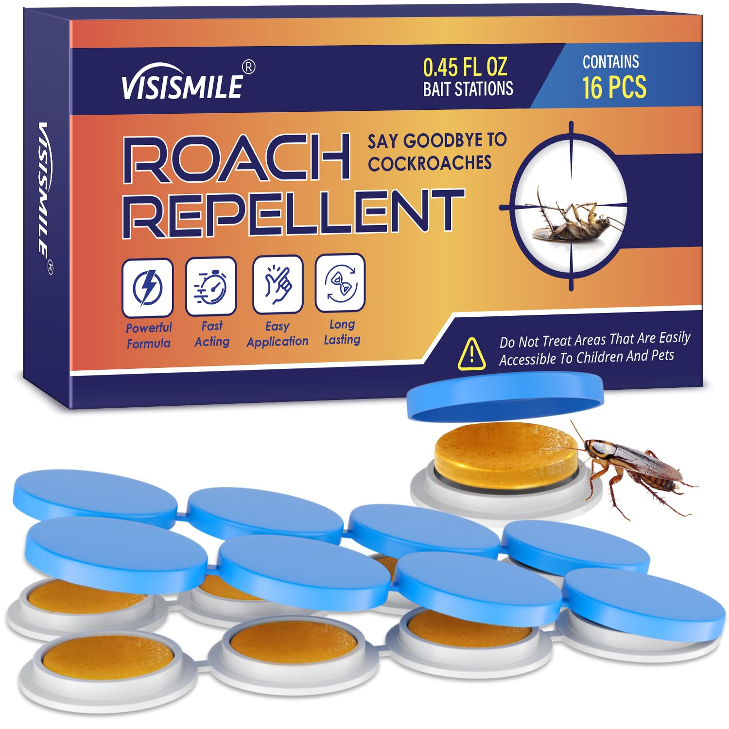 Visismile Cockroach Repellent bottle demonstrates fast-action protection for indoor spaces