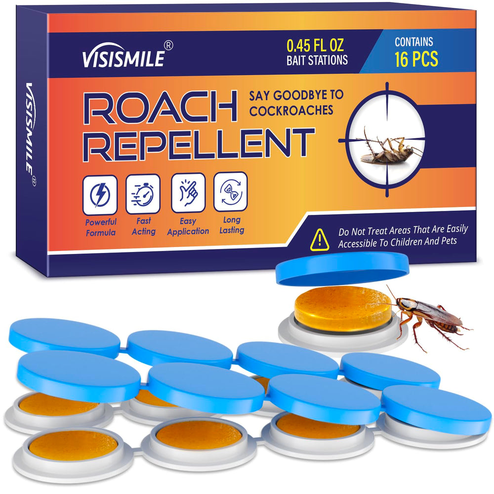 Visismile Cockroach Repellent bottle demonstrates fast-action protection for indoor spaces