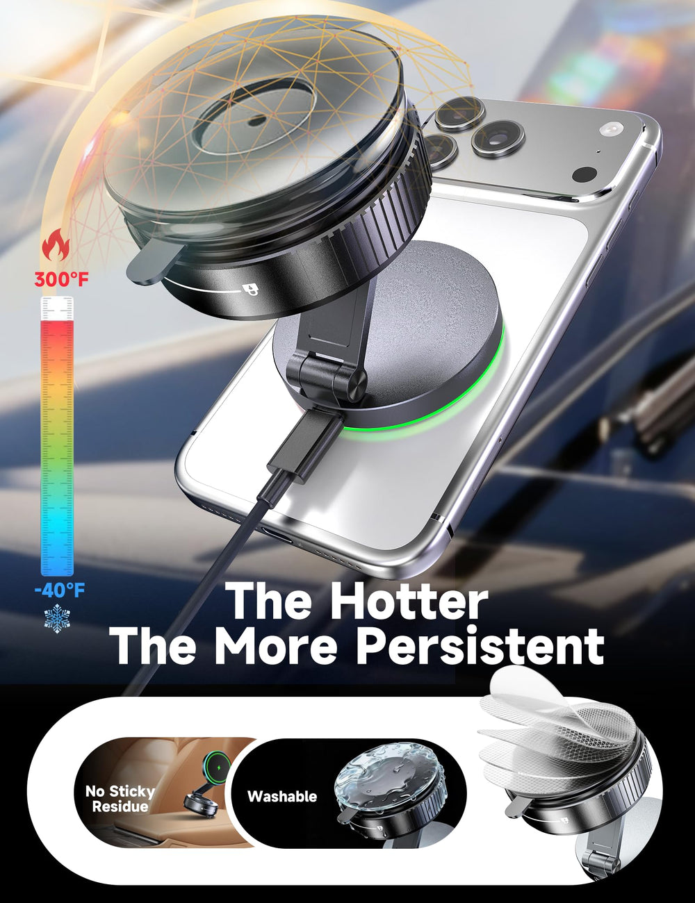 Visnfa ride-share driver friendly mount for easy placement and stable navigation