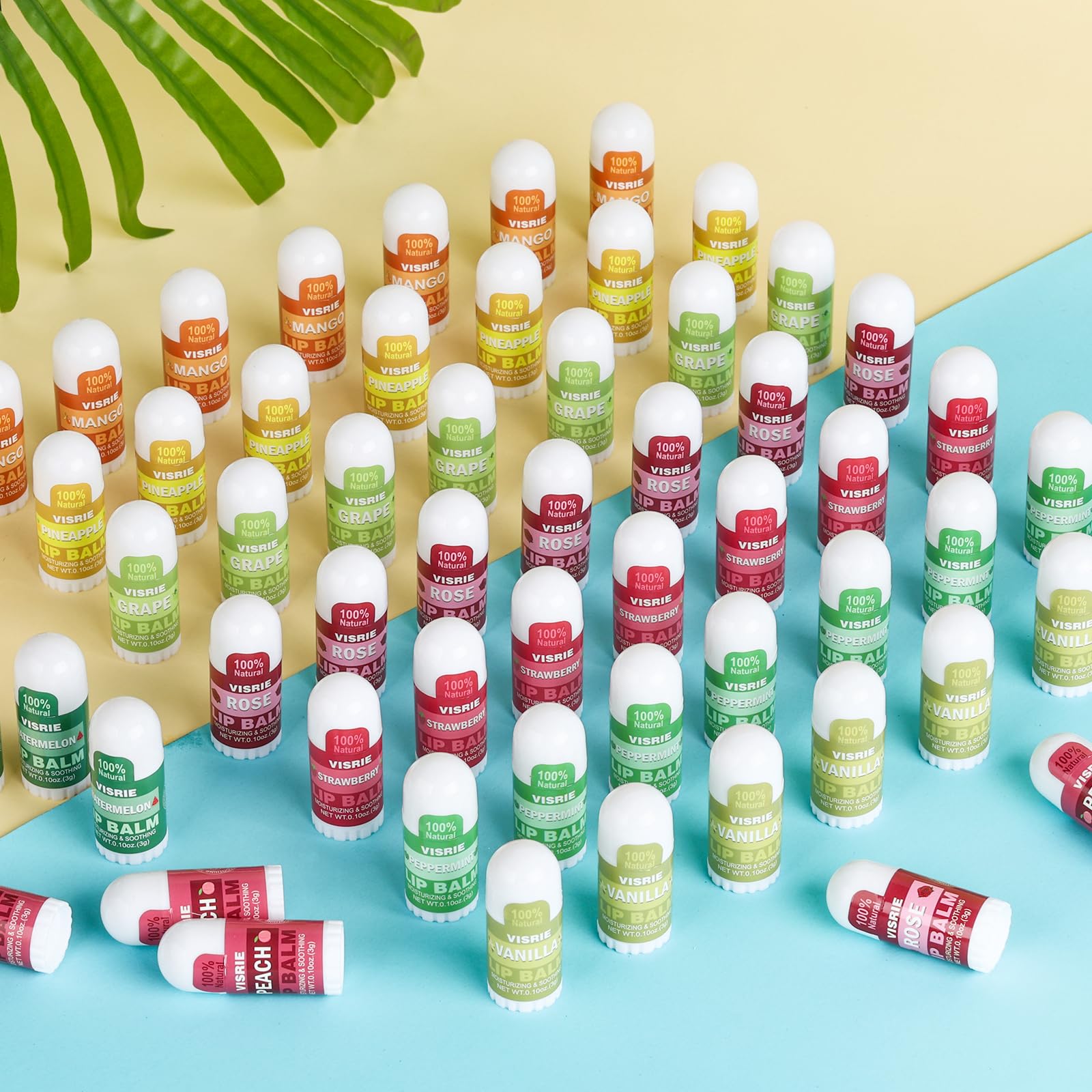 VISRIE mini lip balm in peppermint flavor with cooling touch