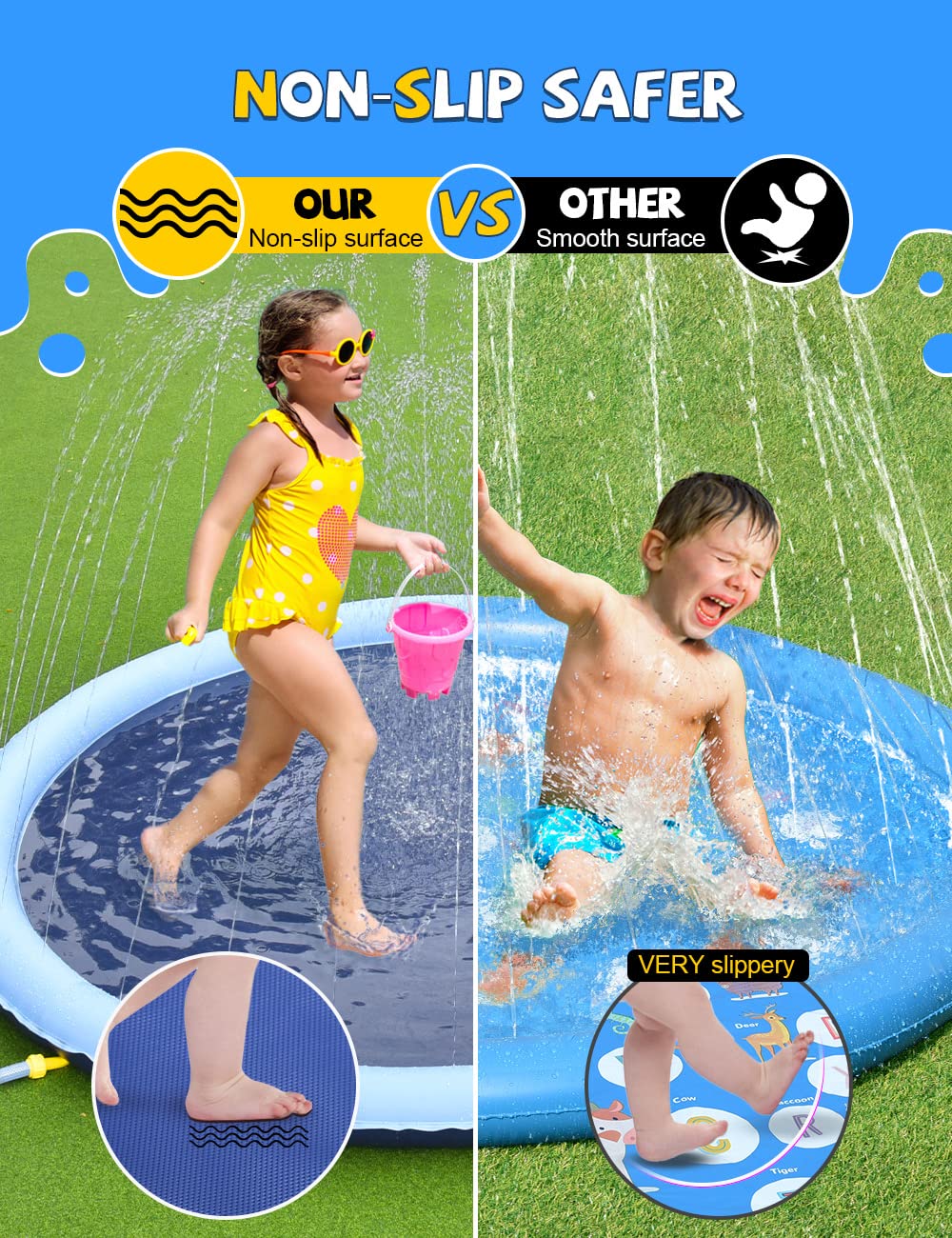 VISTOP colorful splash pad design adds vibrant outdoor water time.