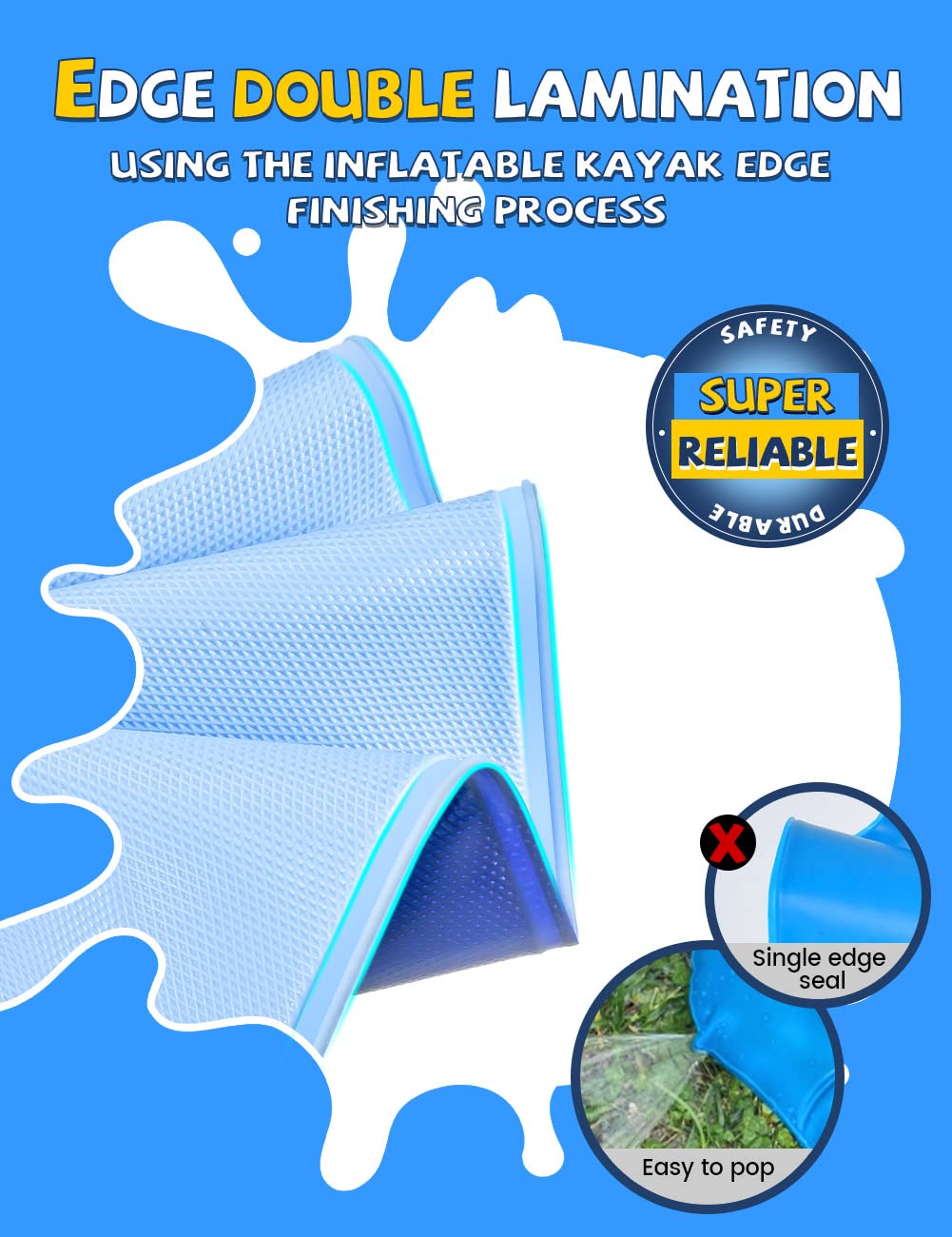 VISTOP extra-thick splash pad at 0.55mm for durability.