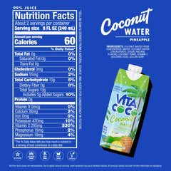 Vita Coco coconut water pour close-up showing natural hydration.