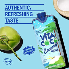 Vita Coco coconut water being poured into a glass highlighting clean flavor