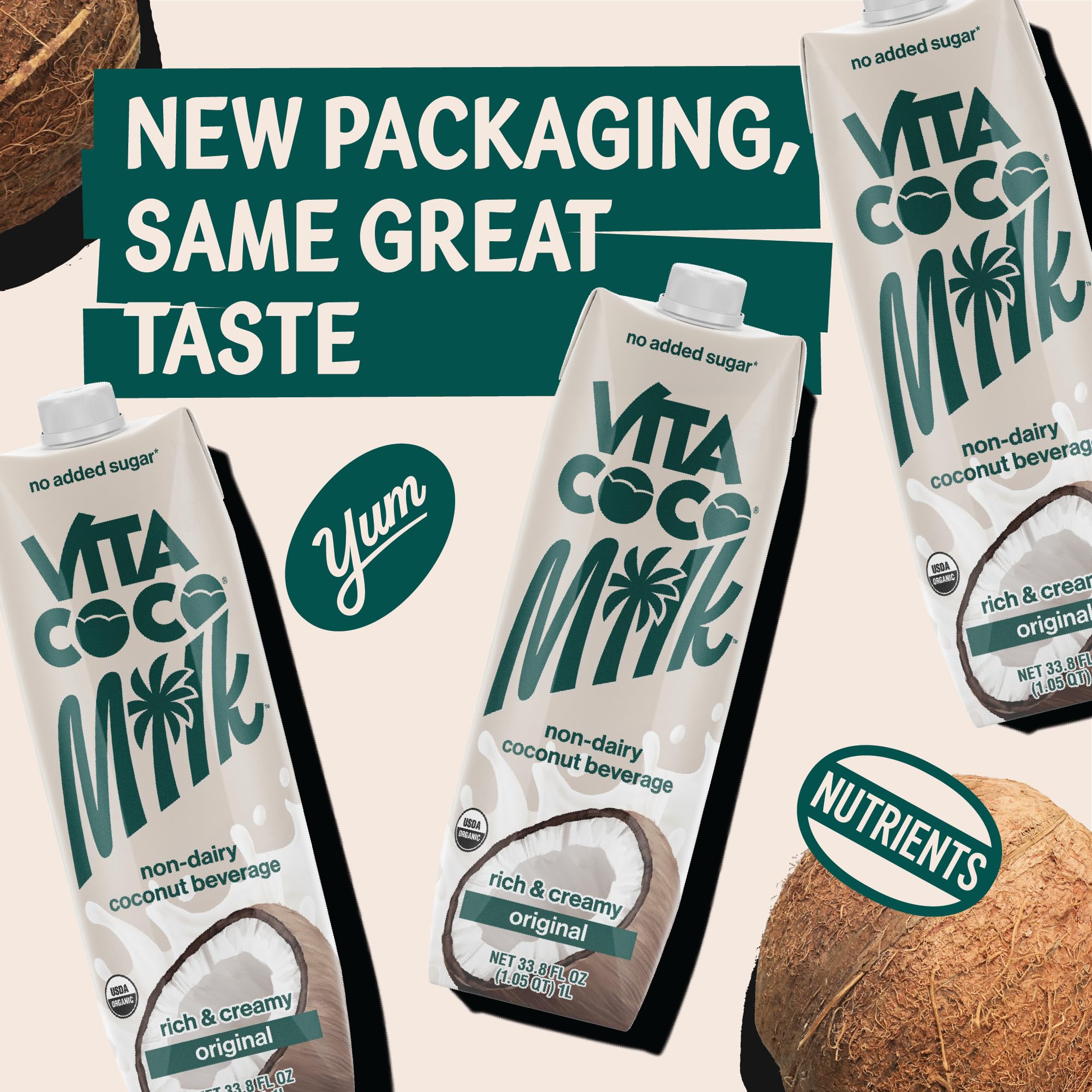 Vita Coco Original Organic Coconut Milk as dessert topping, dairy-free and gluten-free