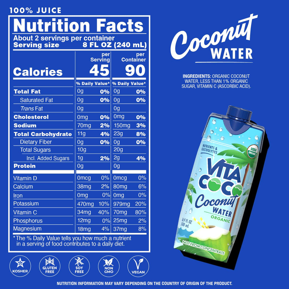 Vita Coco 12-pack of coconut water for convenient everyday hydration