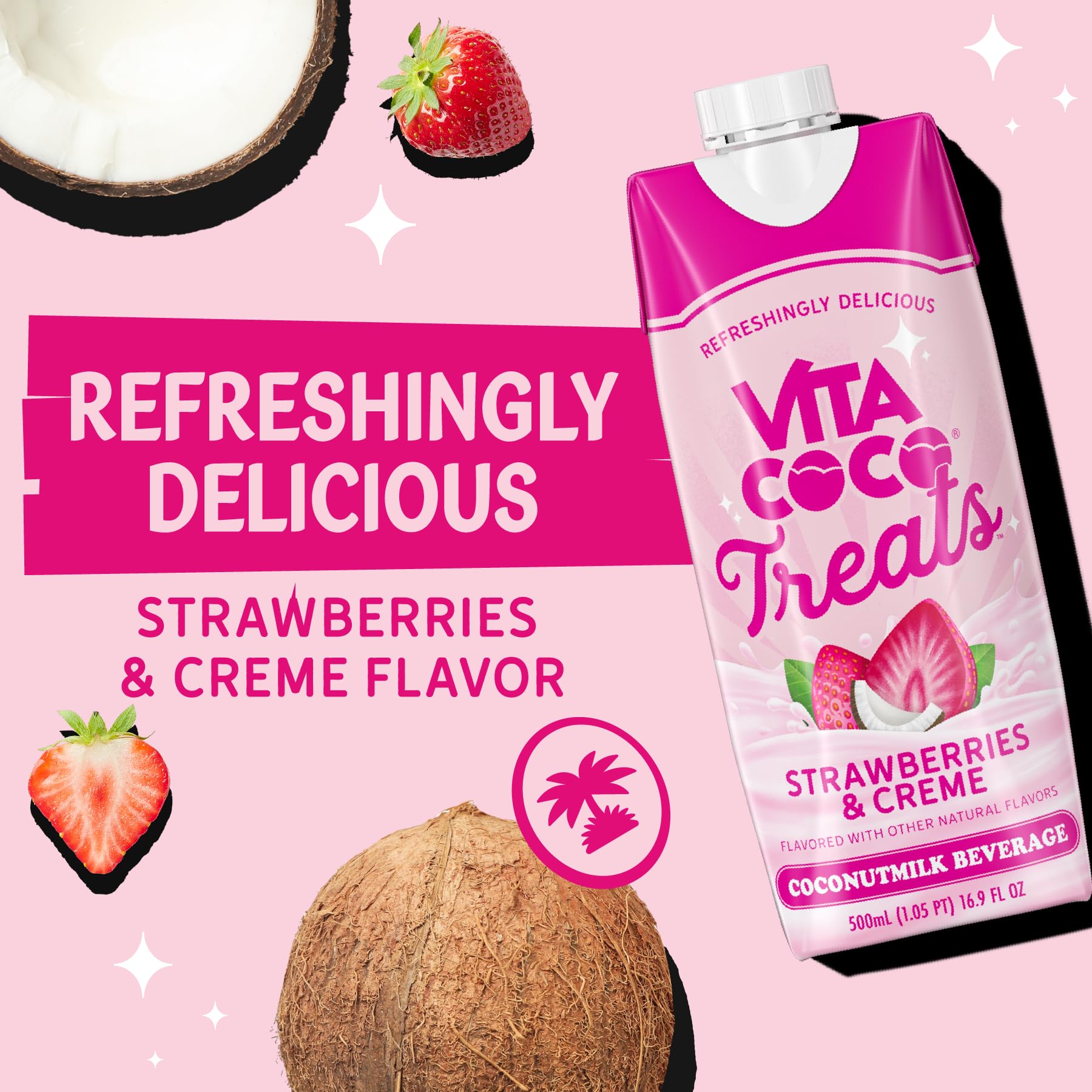 Ingredients view of Vita Coco Treats non-GMO dairy-free coconut blend.