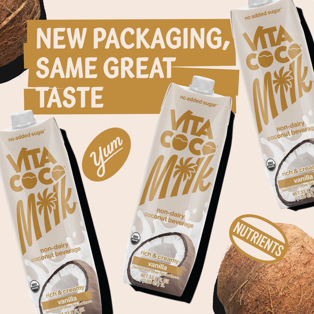 Vita Coco Vanilla Coconut Milk six-pack for easy pantry stocking