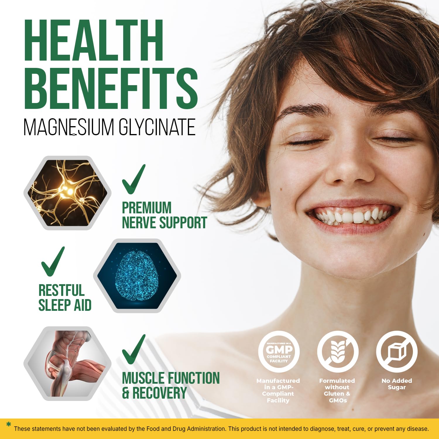 Ingredient label close-up on Vita Guard magnesium glycinate