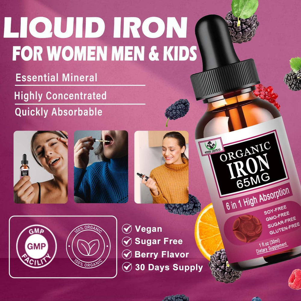 Measuring spoon with Vita Letuo iron drops for precise dosing