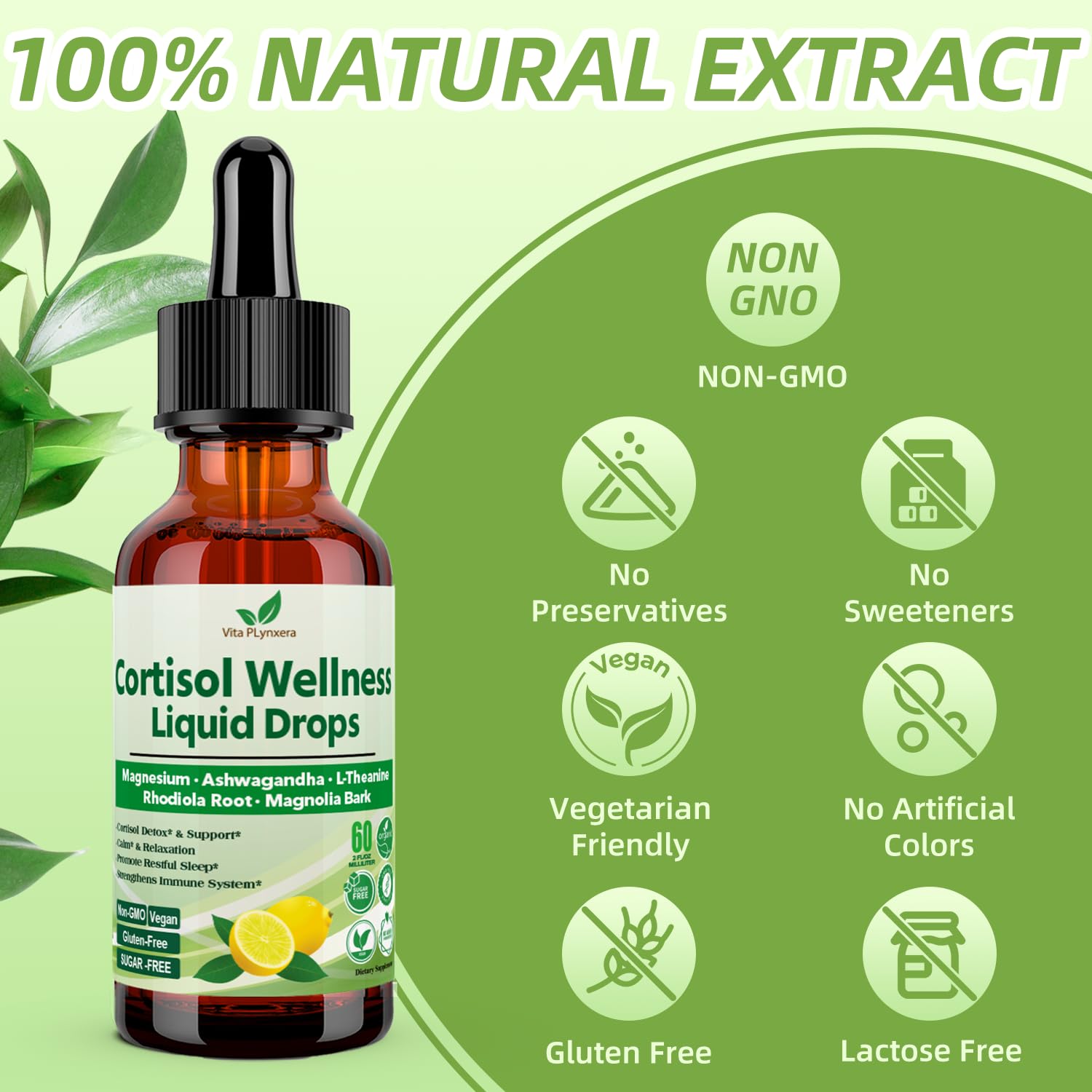 Vita PLynxera 13 herbal blend cortisol supports balanced mood and calm focus