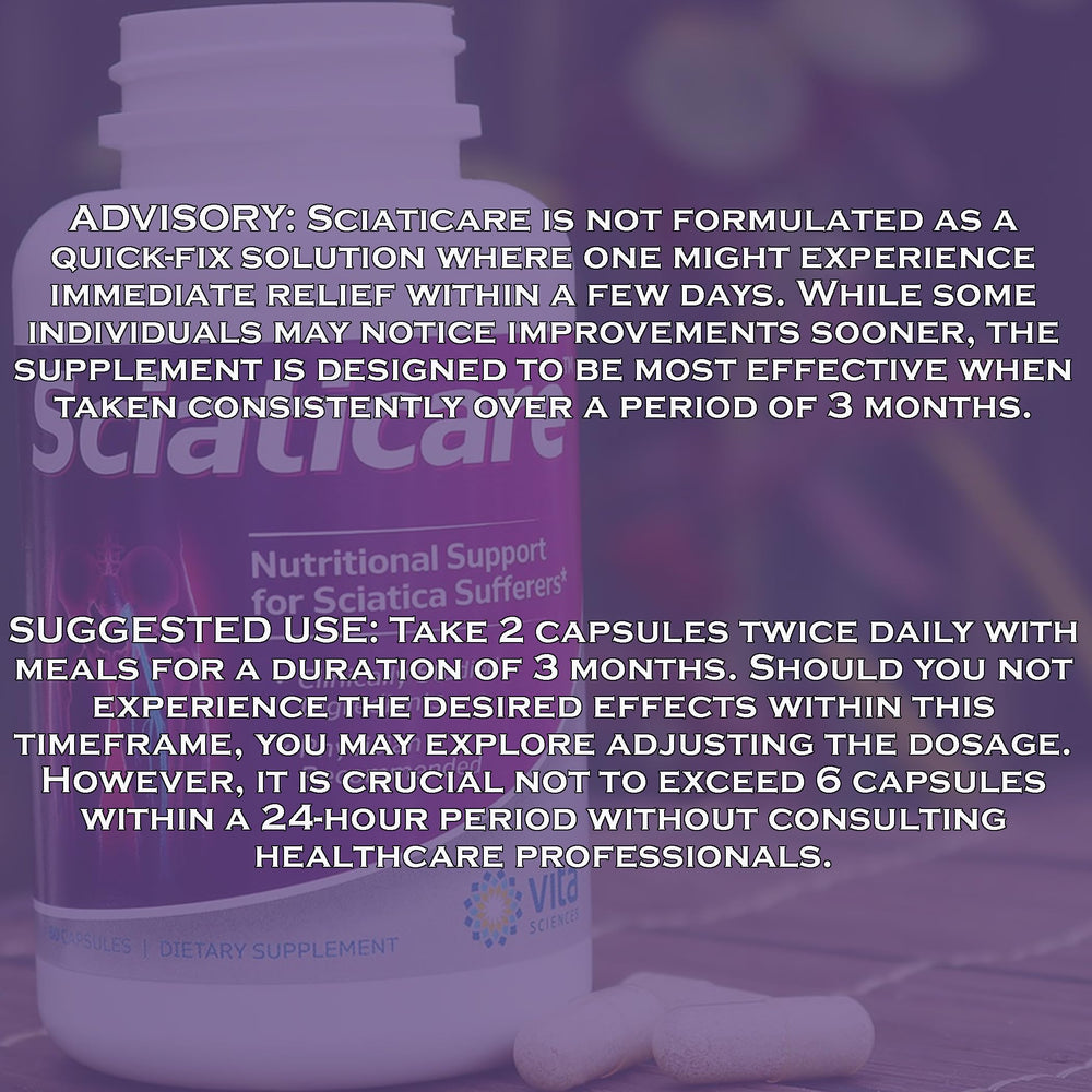 Benfotiamine element in Sciaticare supports vitamin-based nerve support.