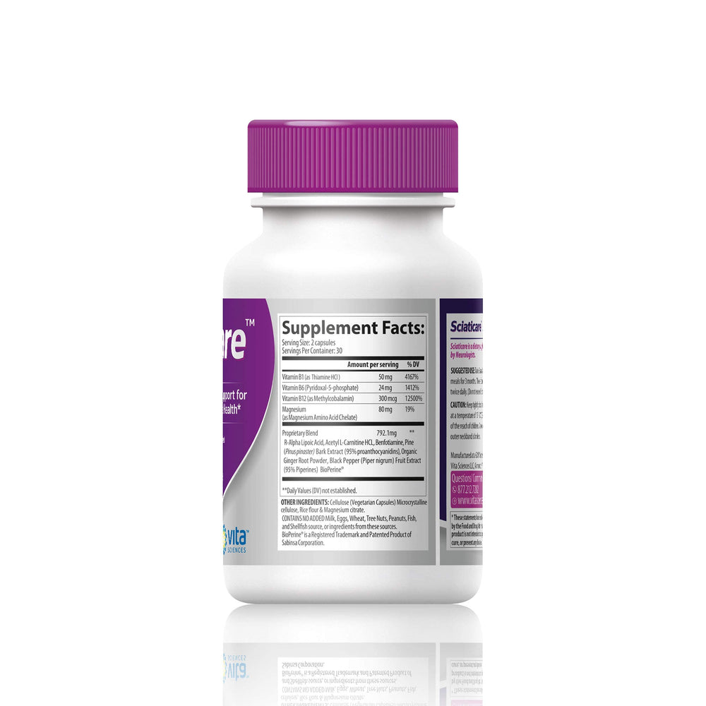 Sciaticare packaging design emphasizes trust and clarity.