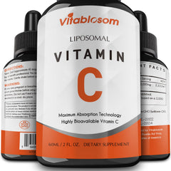 Vitablosom Liposomal Vitamin C bottle front for potential daily immune support.