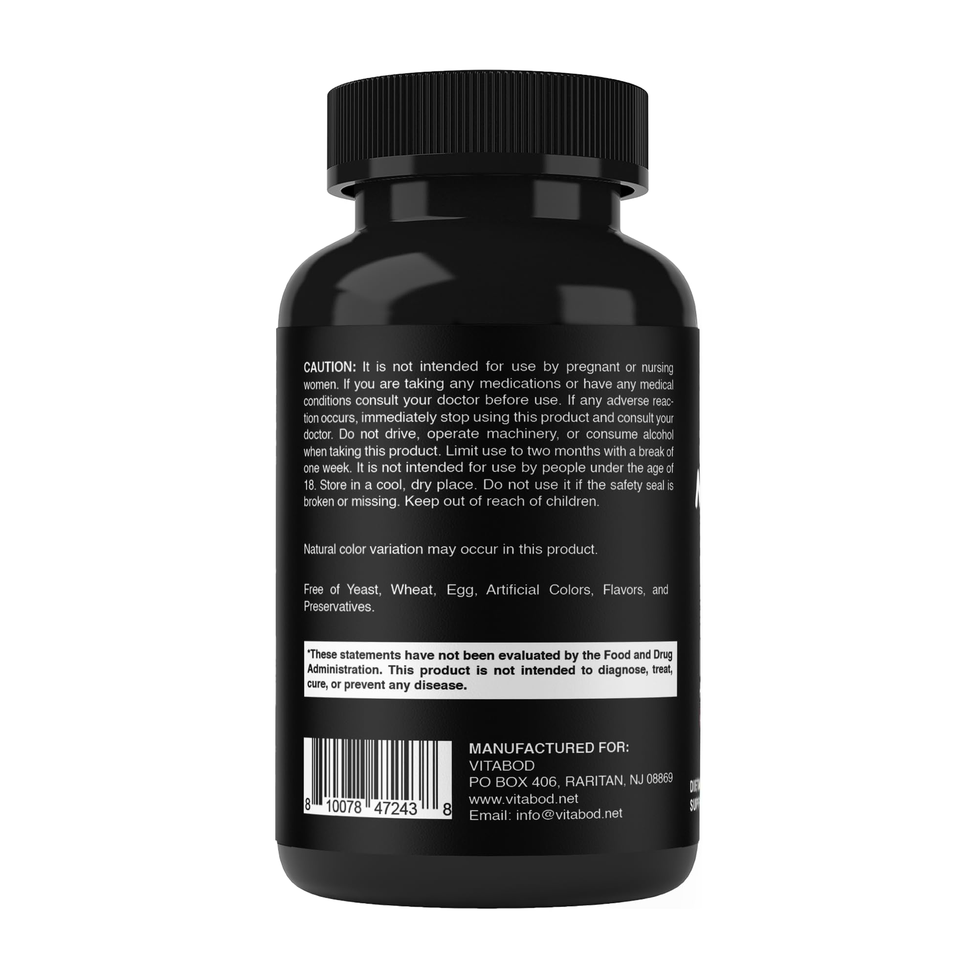 Berry-flavored Vitabod Melatonin beside a glass in a calm bedroom scene
